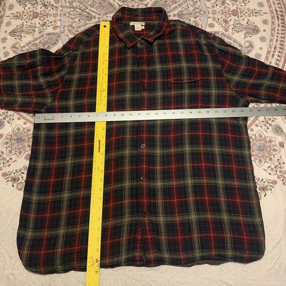 Carbon 2 Cobalt Men’s Long Sleeve Button Soft Plaid Check Flannel Shirt Size XL - Picture 6 of 6